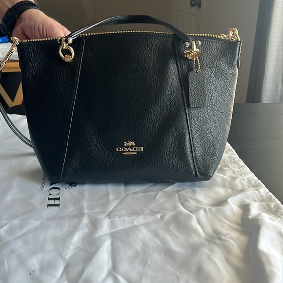 Coach Black Leather Tote Bag - Picture 2 of 7